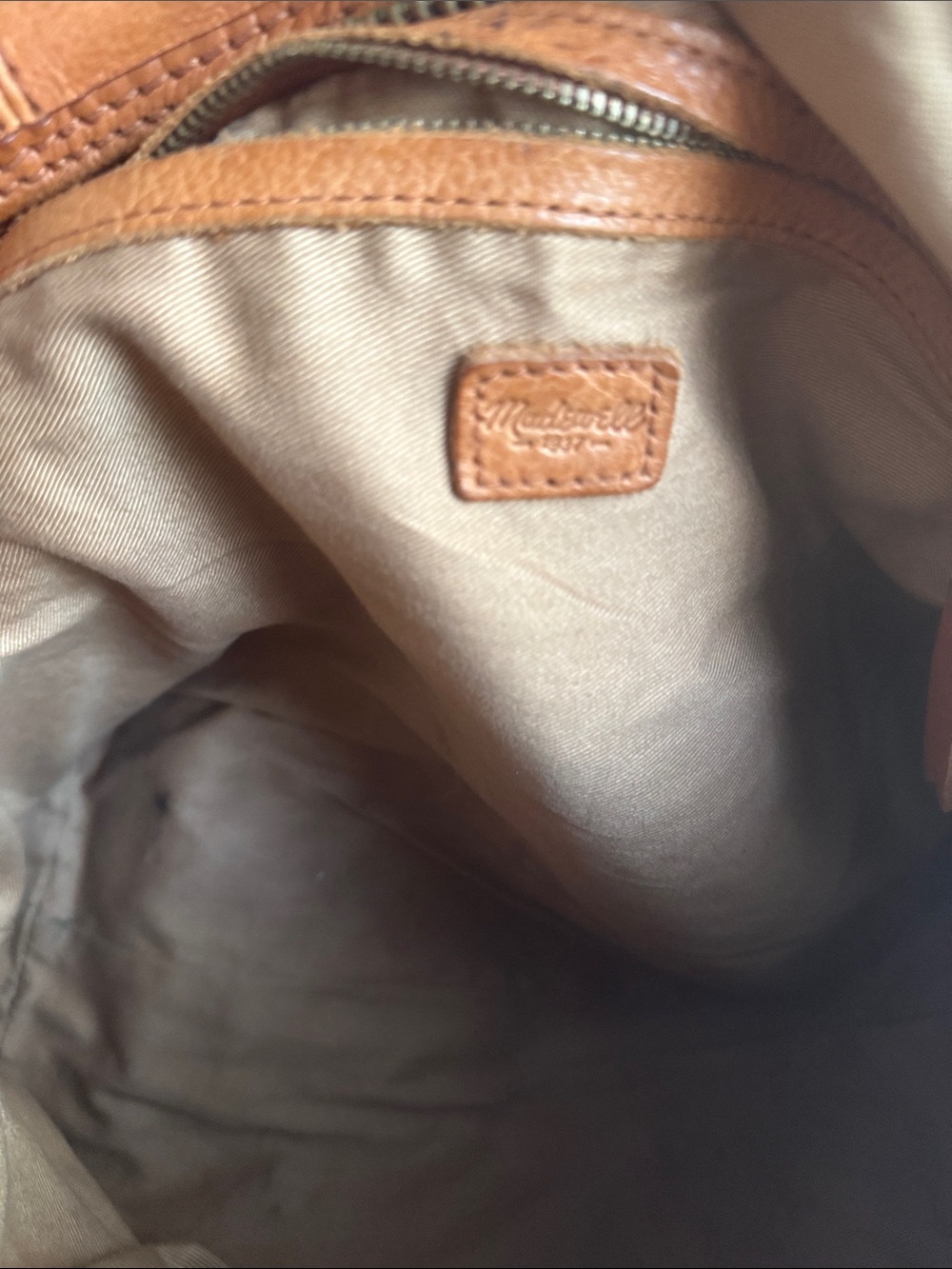 Madewell Glasgow Leather Satchel brass hardware - Picture 13 of 14